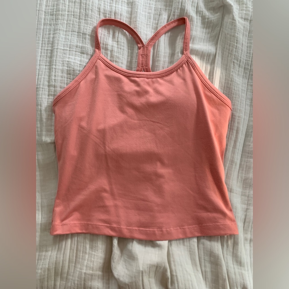 Coral workout tank top